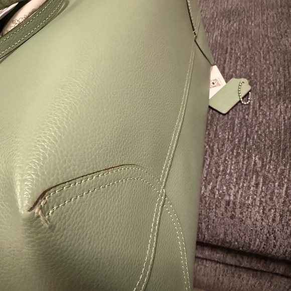 Coach Soft Green city Tote with Scarf - Picture 13 of 15